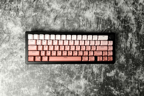 Zachtroze keycaps met dubbele injectie (double shot) voor langdurige helderheid